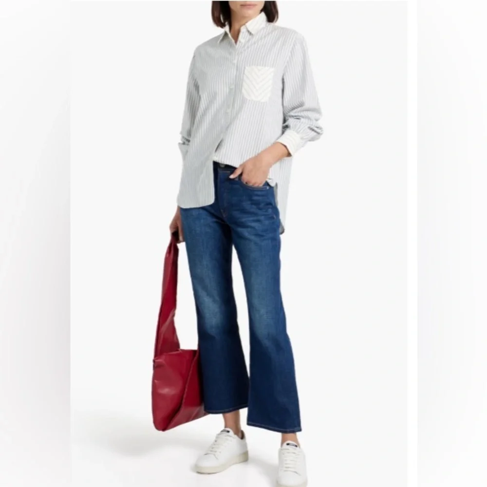 Rag & Bone Maya cropped high-rise flared jeans Minimalist Sleek Casual Size 23
